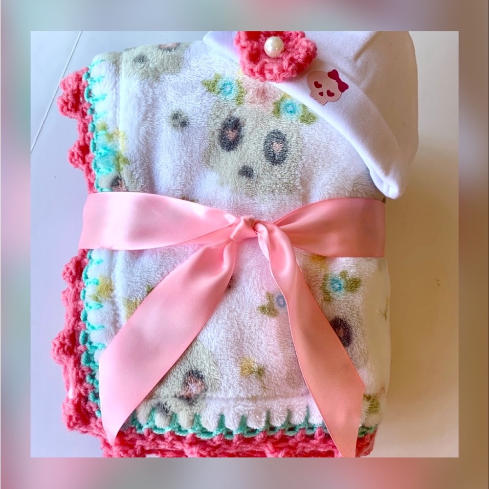 Day of the Dead Crocheted Baby Blanket Gift Set